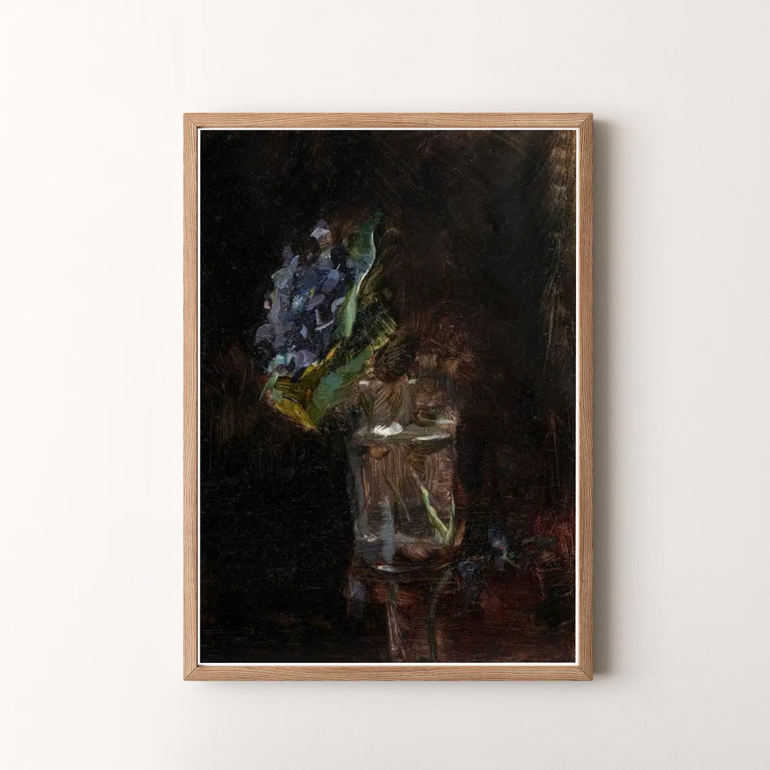 Decorative post-impressionist print of Bouquet Of Violets In A Vase (1882), Henri de Toulouse-Lautrec illustrating purple violets in Paris, France. MapYourDreams offers versatile framed prints, unframed paper wall decor, and gallery canvas print options for European aesthetic walls.