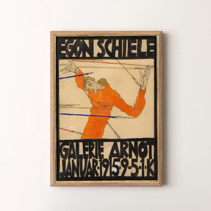 Vintage Expressionist poster wall art of Egon Schiele Galerie Arnot 1915 preserved in Galerie Arnot Vienna. MapYourDreams offers versatile framed prints, unframed paper wall poster decor, and gallery canvas print choices for every room in your home.