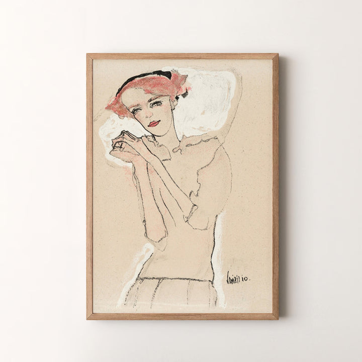 Vintage Expressionist portrait study wall art of Egon Schiele Portrait Of A Woman 1910 preserved from Wiener Werkstätte in Vienna Austria. MapYourDreams offers versatile framed prints, unframed paper wall poster decor, and gallery canvas print choices for every room in your home.