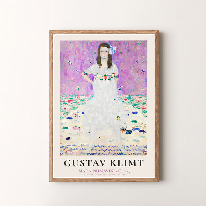 Decorative fine art poster of Gustav Klimt Mada Primavesi 1913 capturing authentic 20th-century Austrian art from The Metropolitan Museum of Art in New York. MapYourDreams offers versatile framed prints, unframed paper wall poster decor, and gallery canvas print choices for every room.