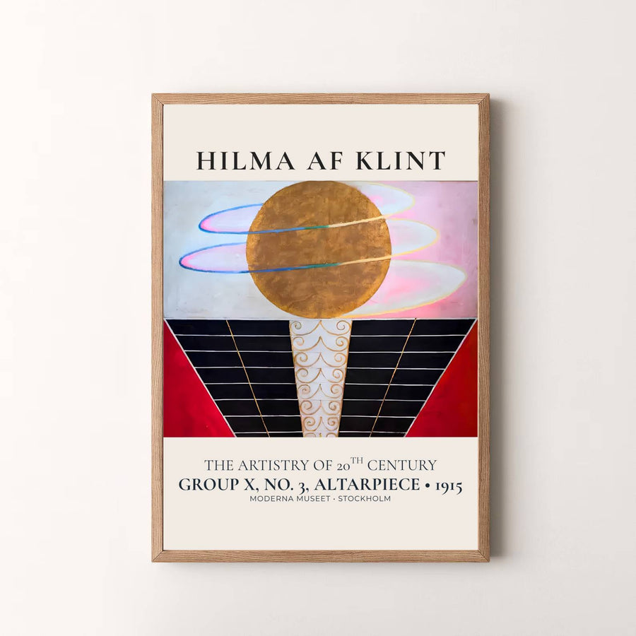 Summing up the brilliant intersection of spiritual observation and lyrical abstraction as featured at the Moderna Museet, this timeless Hilma af Klint Group X No 3 Altarpiece art print enriches living spaces. Offered by MapYourDreams, this artwork is available in flexible options including unframed paper, custom wooden frames, and gallery canvas wraps.