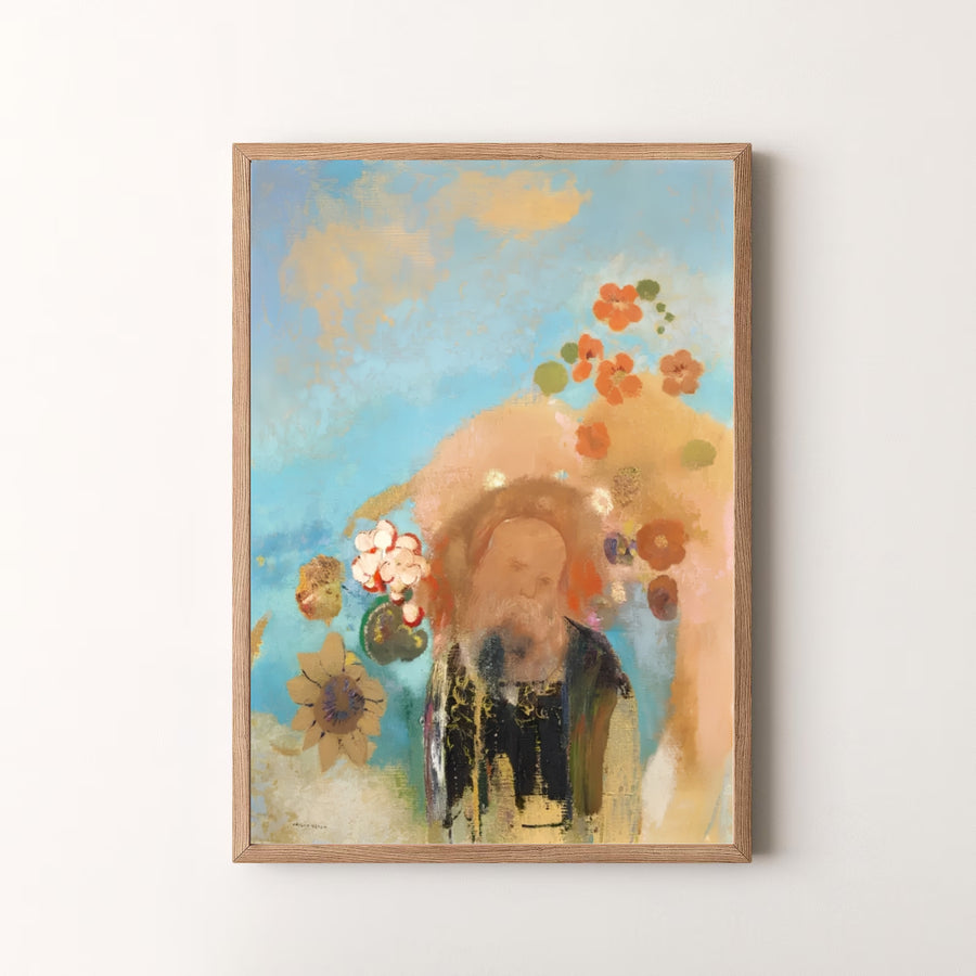 Beautiful colorful fine art print Evocation Of Roussel by Odilon Redon from 1895-1912 housed in Musée d&