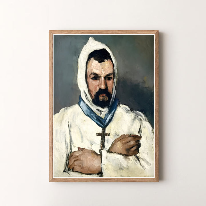 Decorative art history print of Paul Cezanne Uncle Dominique As A Monk 1866 capturing a classic French figure setup in Aix-en-Provence France. MapYourDreams offers versatile framed prints, unframed paper wall decor, and gallery canvas print choices for passionate art buyers.
