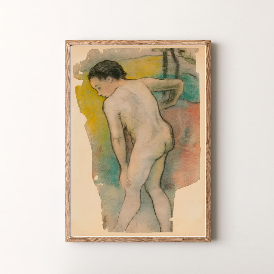 Decorative art history print of Paul Gauguin Breton Bather 1886 capturing an early modernist study in Pont-Aven, Brittany, France. MapYourDreams offers versatile framed prints, unframed paper wall decor, and gallery canvas print choices for passionate home art buyers.