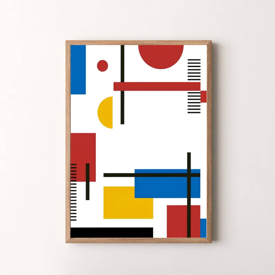 Reflecting the profound artistic evolution of early modernism, this historic Piet Mondrian poster composition merges decorative appeal with evocative, universal symbolism. MapYourDreams invites you to display this geometric wall art piece by Piet Mondrian in your preferred style, offering flexible options such as unframed paper prints, custom wooden frames, and gallery canvas wraps.